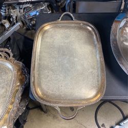 Lg Silver Serving Tray