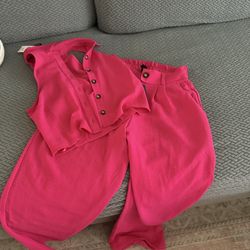 Pink Pantsuit Set