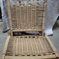 Mid-Century Modern Danish Folding Rope Chair BOHO

