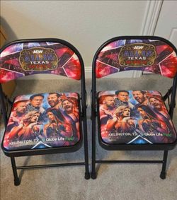AEW ALL IN ringside chairs pair!