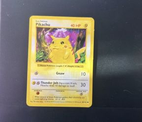 Pikachu (Red Cheeks) 058/102 Base Set (Shadowless) Regular