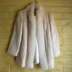 White fur coat