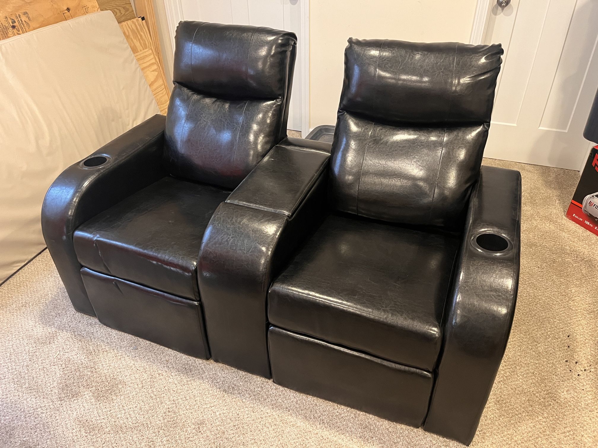 Two Seat Recliner With A Storage Compartment