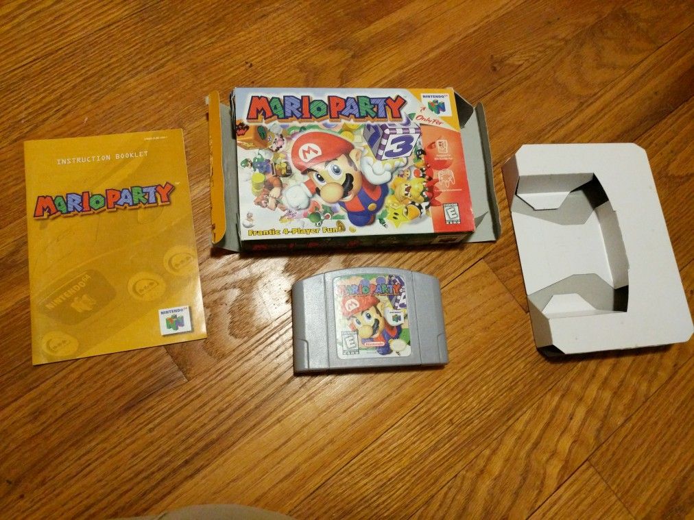 Mario Party (Nintendo 64, 1999) with Box & Manual, CIB, Complete, Tested