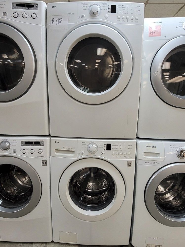 LG Front Loading Washer And Stackable Gas Dryer Set