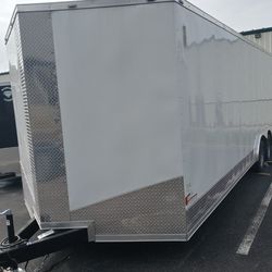 8.5x24ft Enclosed Vnose Trailer Brand New Car Truck ATV UTV SXS RZR Motorcycle Bike Hauler Moving Storage Cargo Traveling