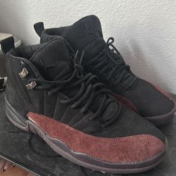 Size 11 ( mens ) A Ma Maniére x Wmns Air Jordan 12 Retro SP 'Black'