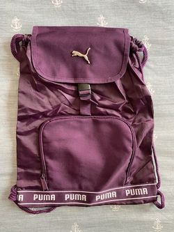 Puma Purple Drawstring Gym Bag