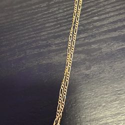 14k Gold Italy Figaro Chain