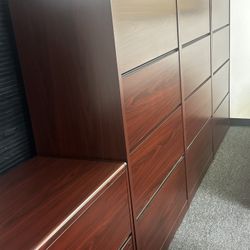 OFFICE/HOME FILE CABINET 4 DRAWERS LATERAL WOODEN FILE 