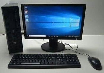Refurbished desktop computer Windows 10 Office 365 Wi-Fi internet access Comes with a monitor, keyboard, mouse, and all cords