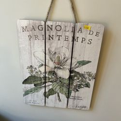French Magnolia’s In Spring Wooden Wall Art