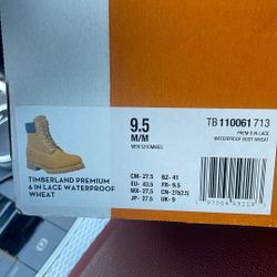 Brand new Premium Wheat Timberlands $190
