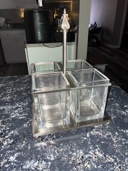 NEW condition Vintage Southern Living At Home Astoria Caddy Flatware Heavy Utensil Holder