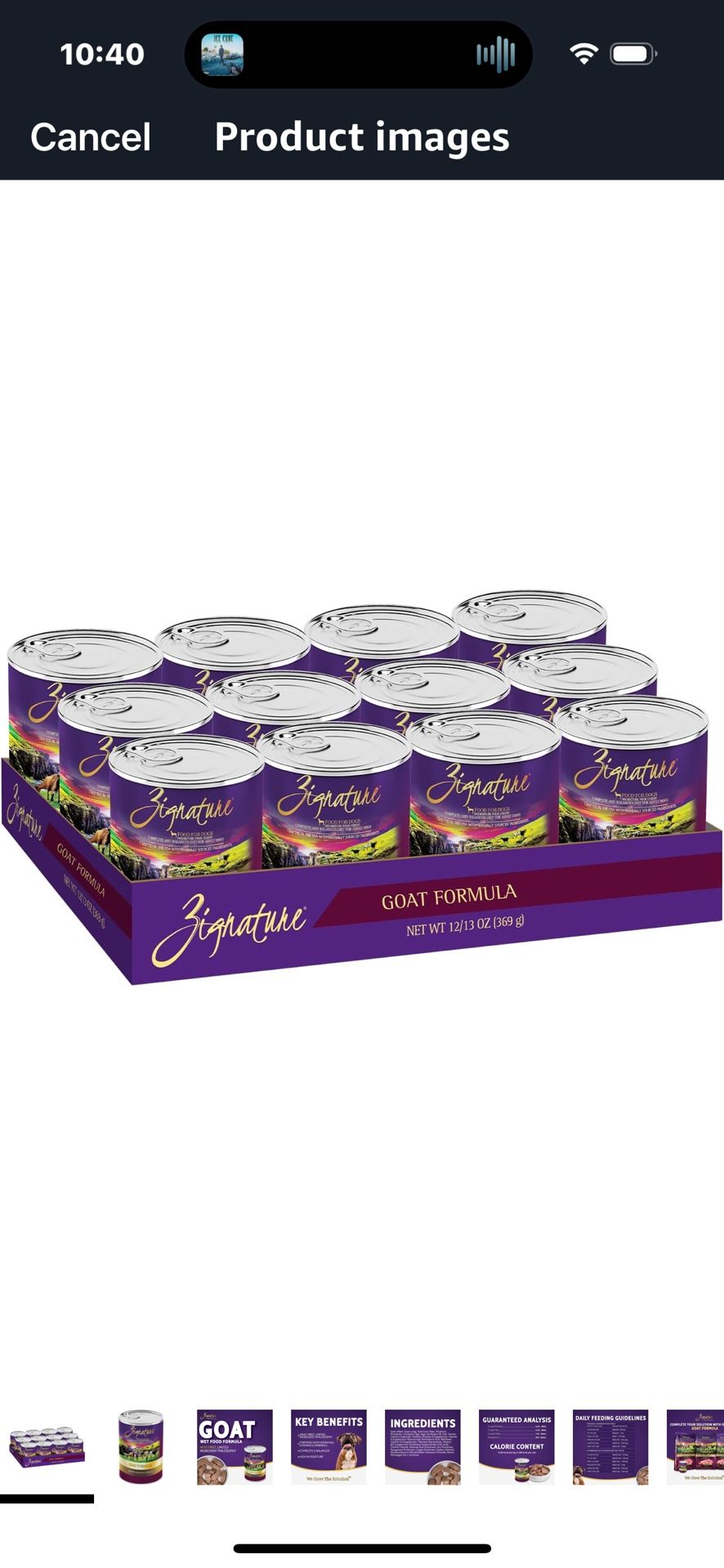 Dog Food Zignature Goat