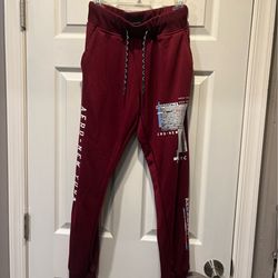 Aeropostale Women’s Maroon Graphic Jogger Sweatpants, Size: Small (S)