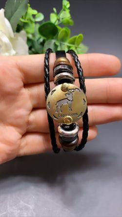 12 Constellations Multilayer Leather Bracelet, Capricorn