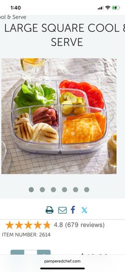 Pampered chef Large Square Cool & Serve brand new pick up Coral Springs 33071