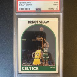 1989 Hoops Brian Shaw #62 PSA 9 Celtics