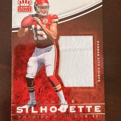 2017 Patrick Mahomes Crown Royale Silhouette Game Worn Patch Kansas City Chiefs 