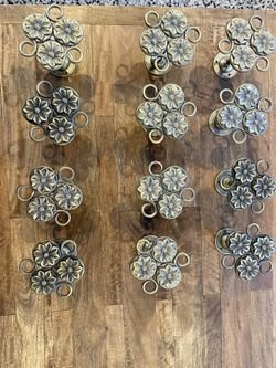 Decorative Curtain Holders/Brackets  Set Of 6 (12 Pieces)