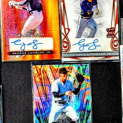George Lombard Jr. AUTO 2024 LEAF METAL Silver Lava /25 TRINITY Bronze /99 ELECTRUM Orange /99