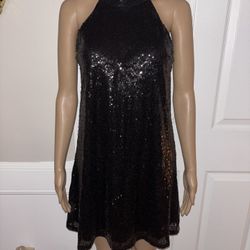 Black Sequins Dress