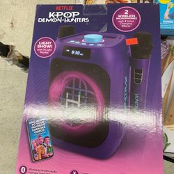 K-Pop Demon Hunters Bluetooth Karaoke With 2 Wireless Microphones 