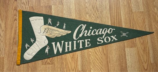 Rare Vintage 1950s/1960s Chicago White Sox Full Size Old Logo Felt Pennant