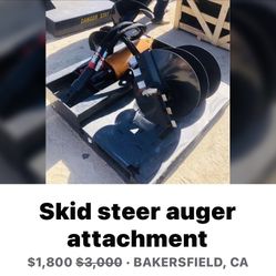 Skid Steer Auger Attachment 