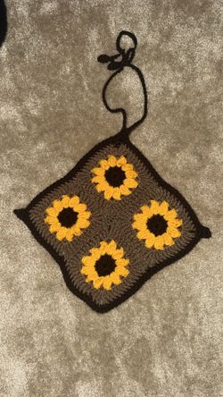 Sunflower Crochet Diamond Top