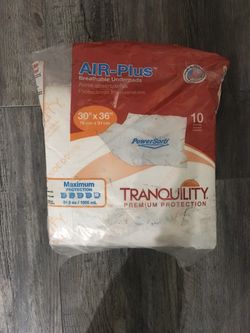 Tranquility Air-Plus Breathable Underpads 30x36 10-Pack