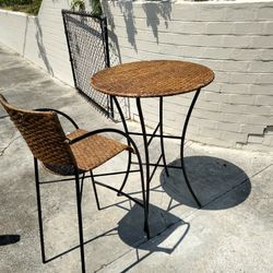 Bistro High Top Table With One Chair