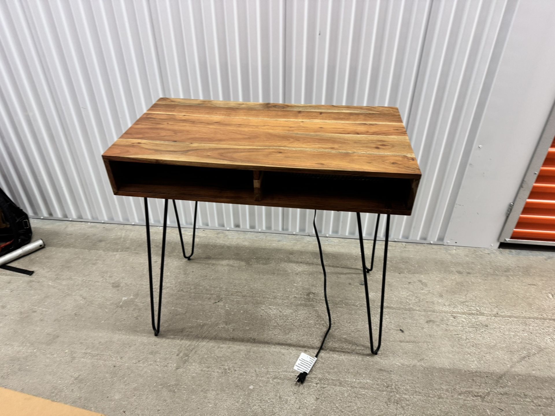 Rustic Desk With Hairpin Legs