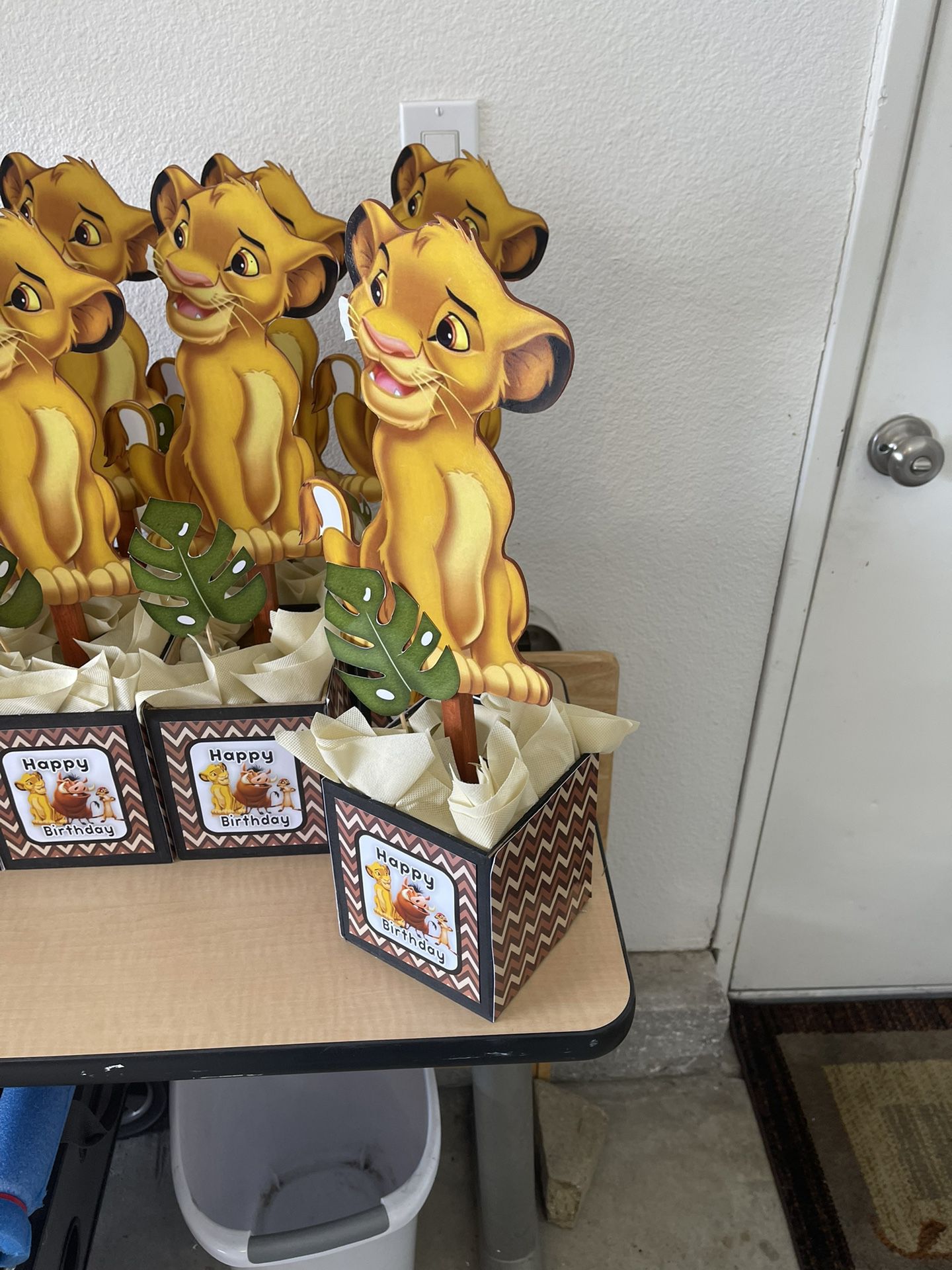 lion king baby shower centerpieces