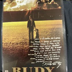 Rudy Ruettiger Signed 11x17 Move Poster With Full Quote Rudy Hologram 