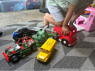 Free plastic cars and helicopters