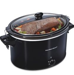 Hamilton Beach Slow Cooker, Extra Large 10 Quart, Stay or Go Portable With Lid Lock, Dishwasher Safe Crock, Black
• PERFECT FOR A LARGE GATHERING: The