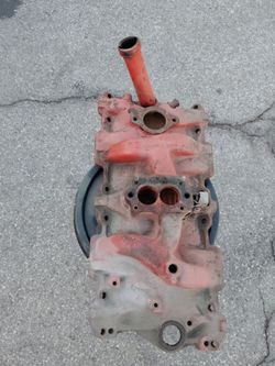 Chevrolet parts.. two barrel small block Chevy manifold