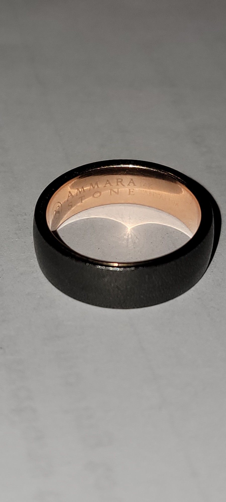 Tantalum and 14k Rose Gold Ring 7.5