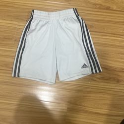 Adidas shorts, white, size M 10/12 youth