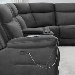 Gilman Creek Zakary Power Reclining Sectional - Performance Fabric