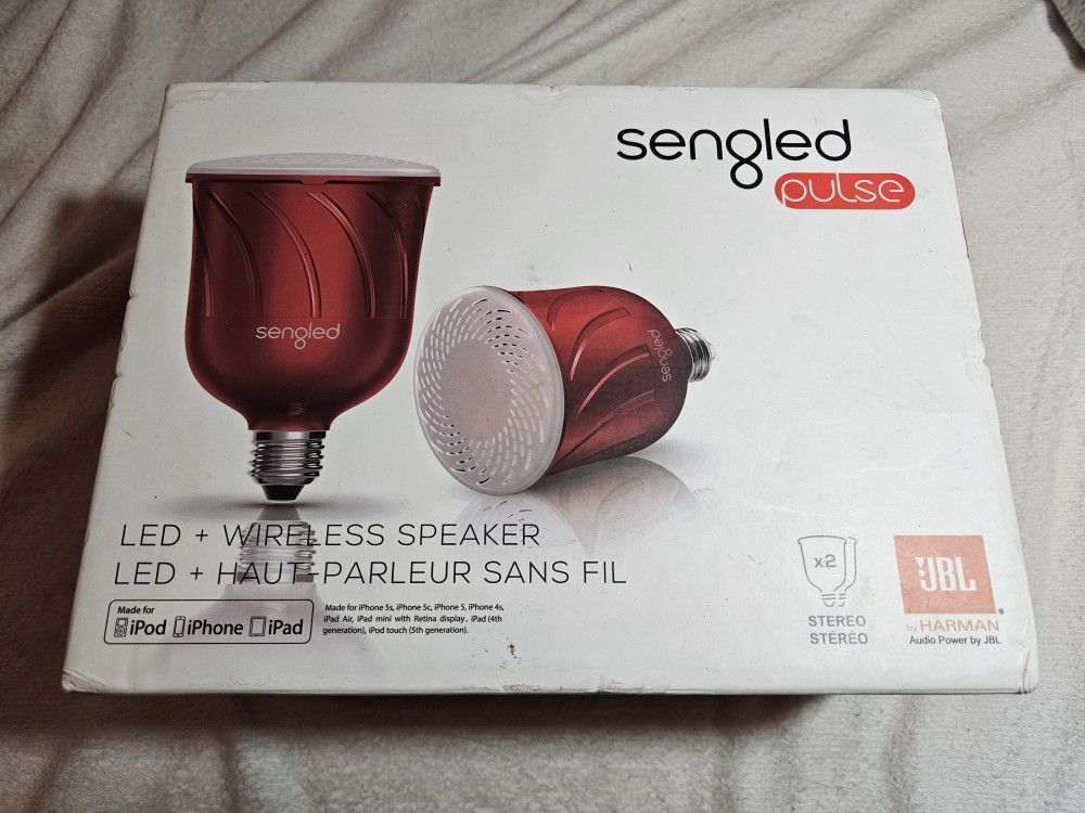 Sengled Pulse LED Light Bulb + JBL Bluetooth Speaker Pair (New)