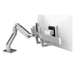 Ergotron – HX Dual Monitor Arm VESA Desk Mount – for 2 Monitors Up to 32 Inches 5 to 17.5 lbs Each Silver