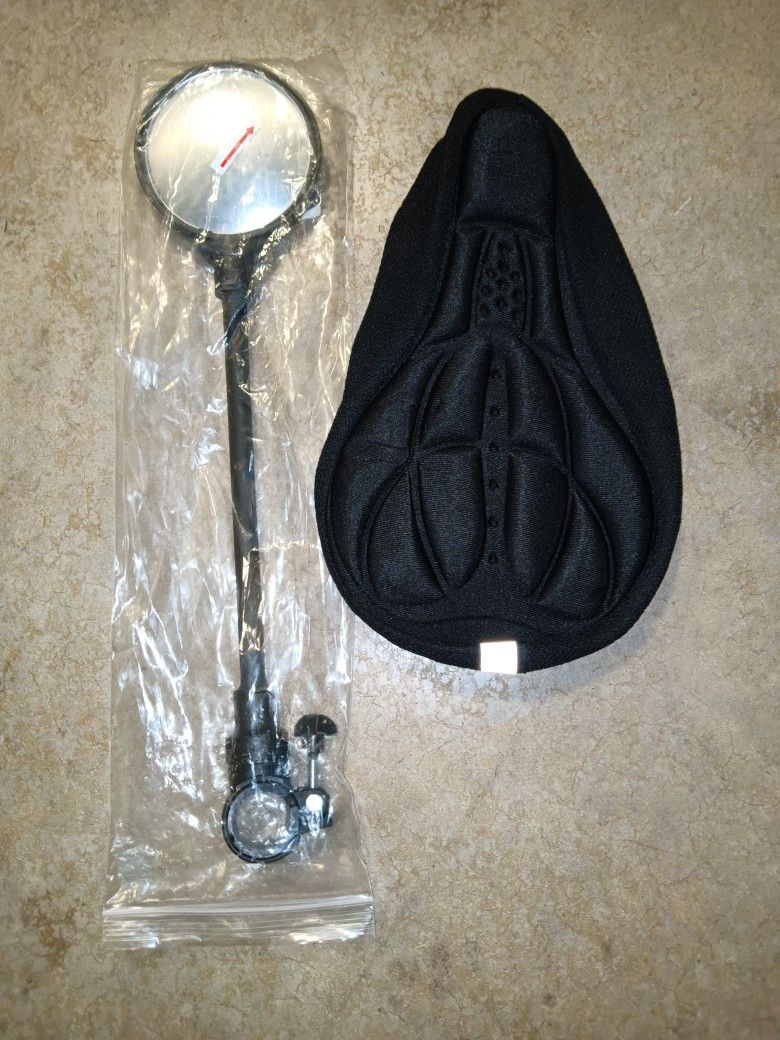 Bike Bicycle Seat Cushion And Mirror