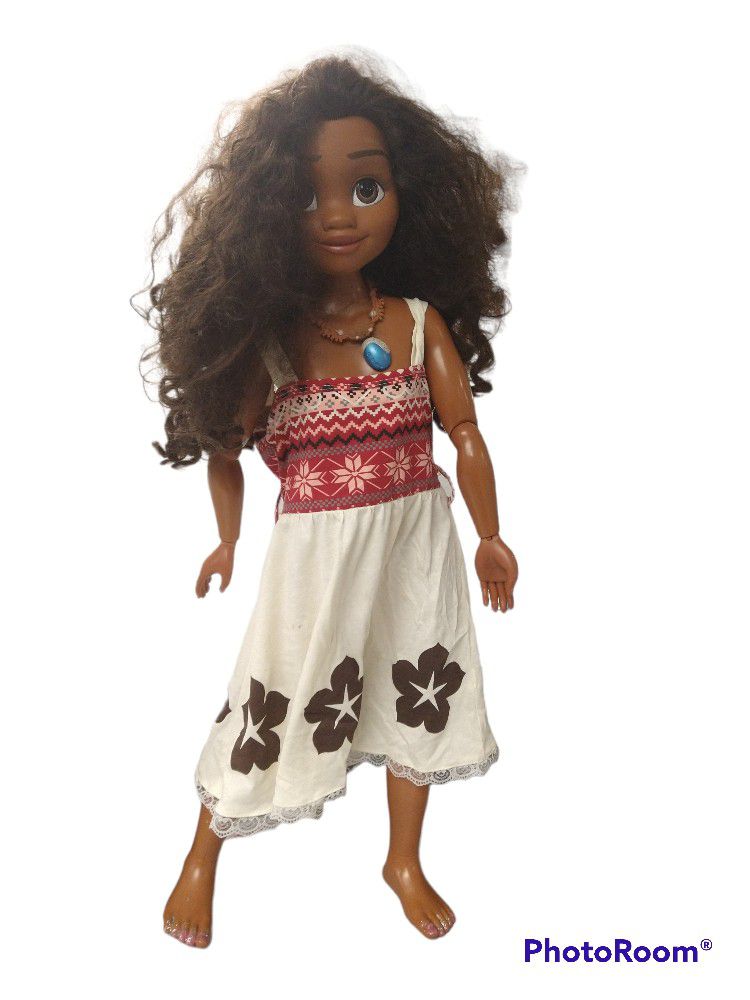 Jakks Pacific Disney Moana My Size Huge 36" Posable Doll Figure


Great shape. Normal wear. Dress has a couple ink stains as seen in pictures. And leg