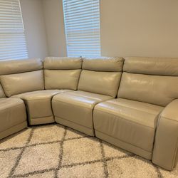 Leather Power Reclining Sectional