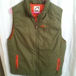 MK Green Vest With Orange Lining Size Medium
