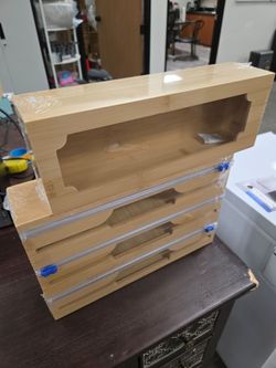 Bamboo Drawer Organizer Set. brand new in box
