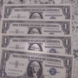 Dollar Bills Silver Certificate New Ones  1957